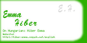 emma hiber business card